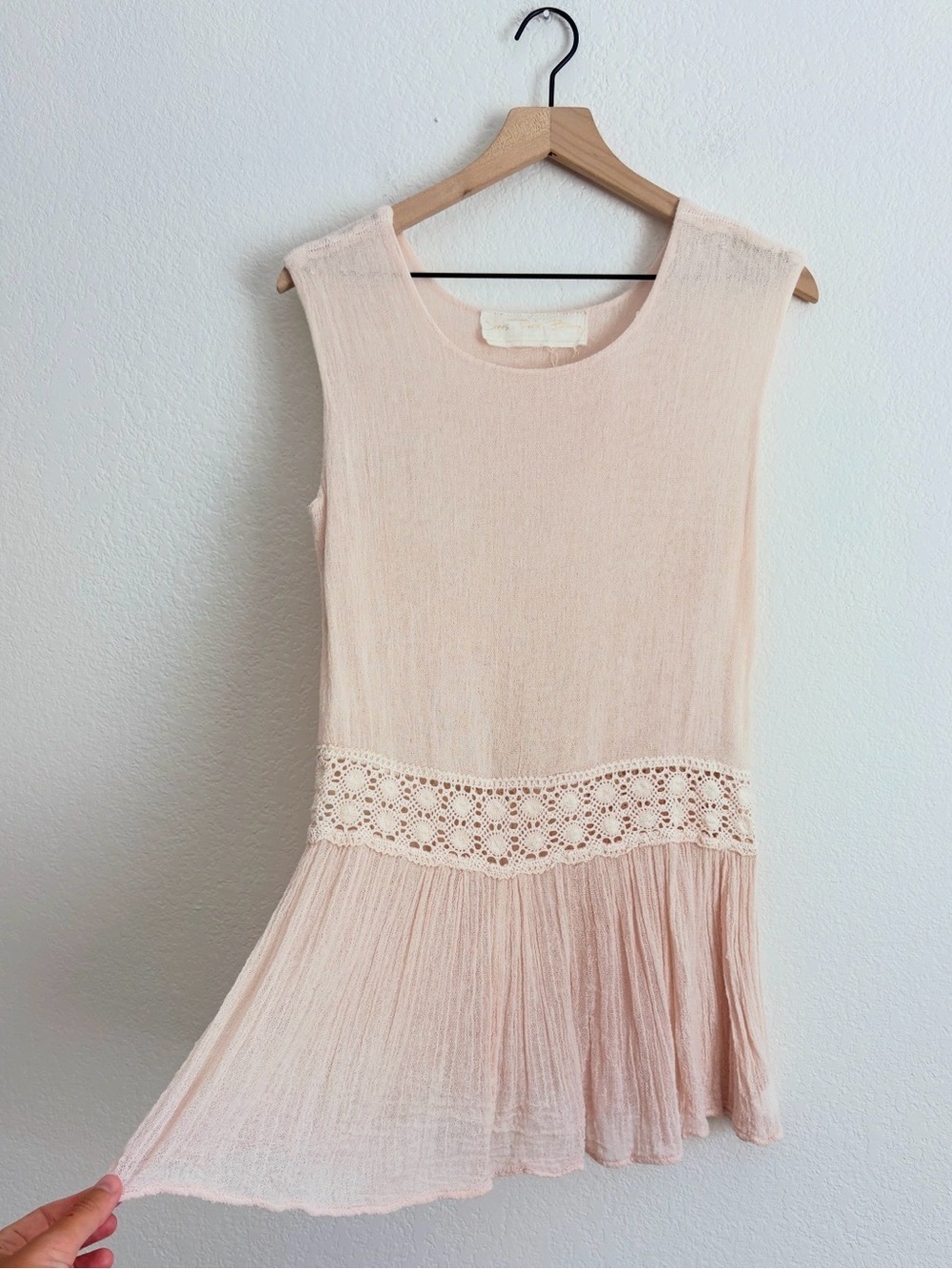 Jen’s Pirate Booty Gauzy Blush Pink Top